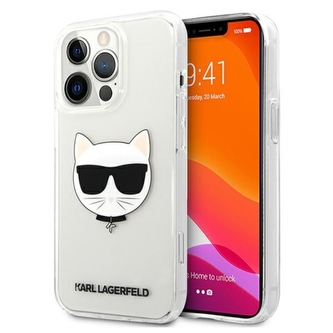 Karl Lagerfeld Choupette Head - pouzdro pro iPhone 13 Pro Max (čiré)
