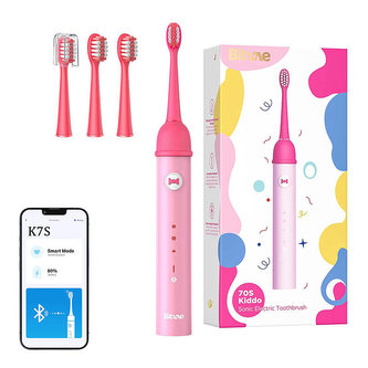 Sonic toothbrush with app for kids and tips set  Bitvae K7S (pink) Sonic toothbrush with app for kids and tips set  Bitvae K7S (pink)