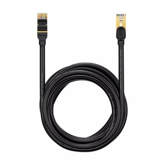 Baseus Speed ​​​​Seven síťový kabel RJ45 10Gbps 15m černý (WKJS010801)