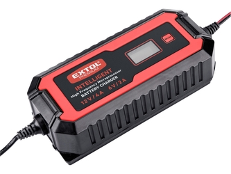 EXTOL PREMIUM autonabíječka 9stupňová, řízená mikroprocesorem, 12V/6V, 4A