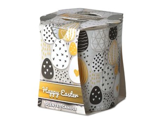 Sklo Verona 73x77 mm Easter Gray eggs, vonná svíčka