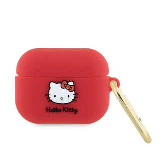 Hello Kitty Silicone 3D Kitty Head - pouzdro pro AirPods Pro (fuchsiová)