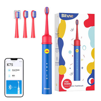 Sonic toothbrush with app for kids, tips set  Bitvae BVK7S (blue) Sonic toothbrush with app for kids, tips set  Bitvae BVK7S (blue)