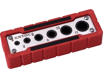 EXTOL PREMIUM vrtací vodící šablona, O 2-4-6-8-10-12mm