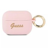 Guess GUAPSSSI AirPods Pro kryt růžový / růžový Silikonový Vintage Script