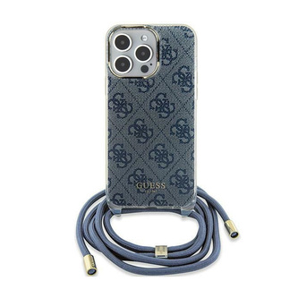 Guess Crossbody Cord 4G Print - pouzdro pro iPhone 15 (modré)