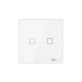Chytrý bezdrátový nástěnný spínač Sonoff T2EU2C-RF 433MHz (2-kanálový)