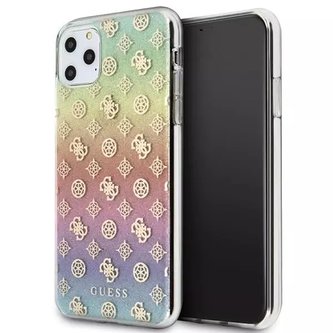Guess GUHCN65PEOML iPhone 11 Pro Max vícebarevné pevné pouzdro Iridescent 4G Peony