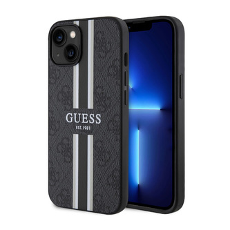 Guess 4G Printed Stripes MagSafe - pouzdro pro iPhone 14 Plus (černé)