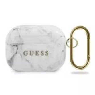 Guess GUACAPTPUMAWH kryt AirPods Pro biały/white Marble Collection