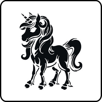 ARTEMISS Jednorožec - plastová šablona 500 (29x29cm) Rozměr: G 29x29cm