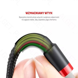 Baseus Cafule Micro-USB 1,5A nylonový kabel 200cm červený