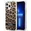 Guess Leopard Electro Stripe - kryt pro iPhone 13 Pro (hnědý)