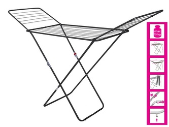 Sušák kovový STABILO černý 18m 171x89x54,5cm