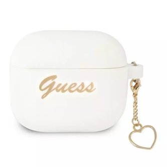 Guess GUA3LSCHSH kryt AirPods 3 bílý/bílý Silicone Charm Collection