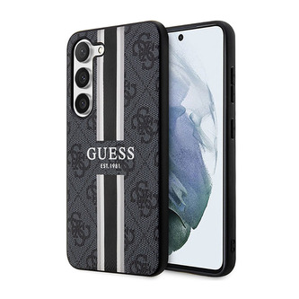 Guess 4G Printed Stripe - pouzdro pro Samsung Galaxy S23 (Black)