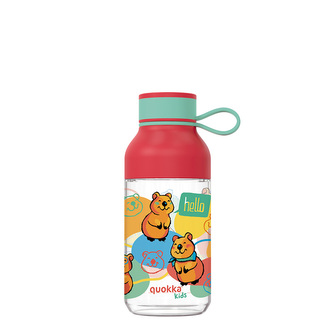 Quokka Ice Kids with strap- tritanová láhev na vodu o objemu 430 ml (Happy Quokka)