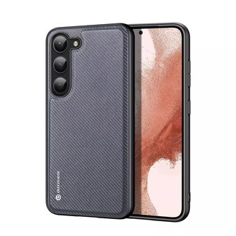 Ochranné pouzdro Dux Ducis Fino pro kryt Samsung Galaxy S23 se silikonovým rámečkem šedé barvy