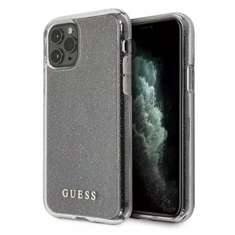 Guess GUHCN58PCGLSI iPhone 11 Pro srebrný/stříbrný pevný obal Glitter
