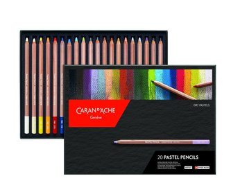 Umělecké pastely v tužce, suché, 20 barev, CARAN D'ACHE 788.320