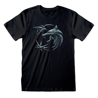 Pánské tričko The Witcher|Zaklínač: Emblem (2XL) černá bavlna Pánské tričko The Witcher|Zaklínač: Emblem (2XL) černá bavlna