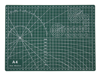 Řezací podložka zelená 30x22cm