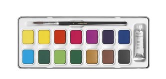 Kvašové barvy, pánvičky, 15 barev, CARAN D'ACHE 1000.315