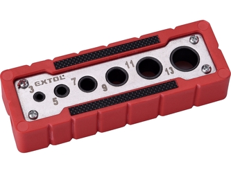 EXTOL PREMIUM vrtací vodící šablona, O 3-5-7-9-11-13mm