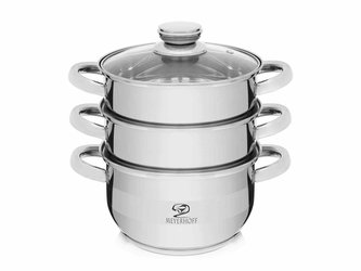 Hrnec nerez napařovací s poklicí ¤22cm  MEYERHOFF Hrnec nerez napařovací s poklicí ¤22cm  MEYERHOFF