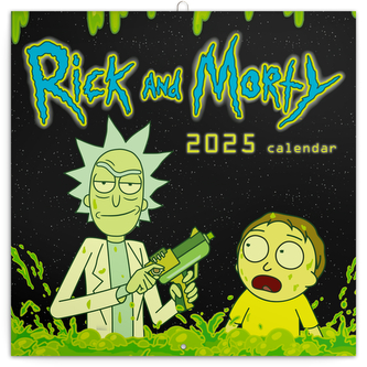 Poznámkový kalendář Rick a Morty 2025, 30 × 30 cm Poznámkový kalendář Rick a Morty 2025, 30 × 30 cm