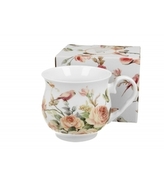 Porcelánový hrnek buclák na stopce Anna 530 ml v krabičce