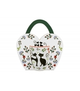 Porcelánový hrnek Etno cats 360 ml v papírovém košíku