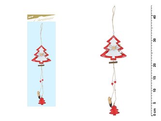 závěs Stromeček červený 44x12cm JK-6068A 8885698