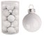 Baňky 3583 skleněné bílé 3 cm, 20 ks