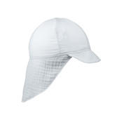 Dětská kšiltovka s krytím krku mušelín White; Barva: bílá; Velikost: M