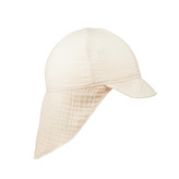 Dětská kšiltovka s krytím krku mušelín Cream; Barva: smetanová; Velikost: XS