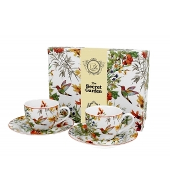 Porcelánový hrnek espresso s podtalířkem Linnea 90 ml, sada 2 ks v dárkovém boxu