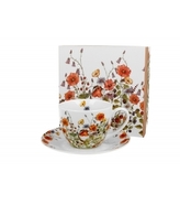 Porcelánový hrnek Wild Bird s podtalířkem 250 ml v dárkovém boxu