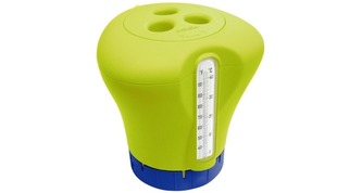Plovák Marimex  na chlor s teploměrem - žlutý