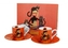 Porcelánový hrnek espesso s podtalířkem Cindy & Cats 90 ml, sada 2 ks v dárkovém boxu