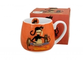 Porcelánový hrnek buclák Cindy & Cats 430 ml v dárkové krabičce