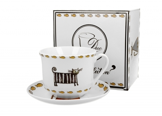 Porcelánový hrnek jumbo Classic cats s podtalířkem 450 ml v dárkovém boxu