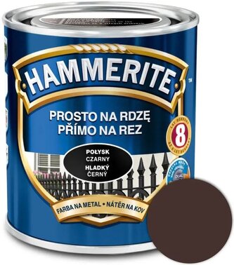 Hammerite Přímo na rez hladký 0,25l Tmavě hnědý