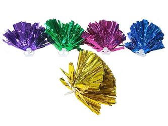 Pompony cheerleaderki błyszczące MIX 1 ks