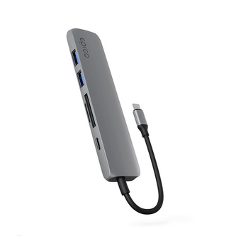 Epico 6in1 Aluminium Hub \n8K with USB-C connector - vesmírně šedá