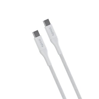 Epico Opletený PD kabel 2m USB-C na USB-C - bílý