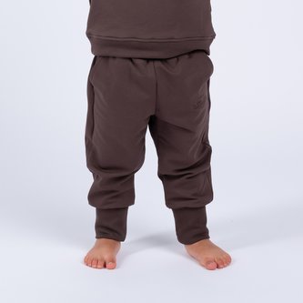 Moniel Dětské rostoucí tepláky Basic Chocolate 74 cm