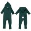 Moniel Dětský rostoucí teplákový overal Dinosaur Basic Dark Green 50 cm