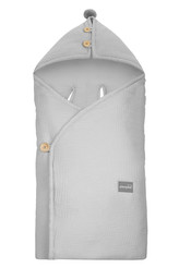 Lehký mušelínový fusak/zavinovačka/deka do autosedačky Grey