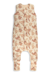 Celoroční spací pytel s nohavicemi Sleepee Vintage Animals Almond/Cream M